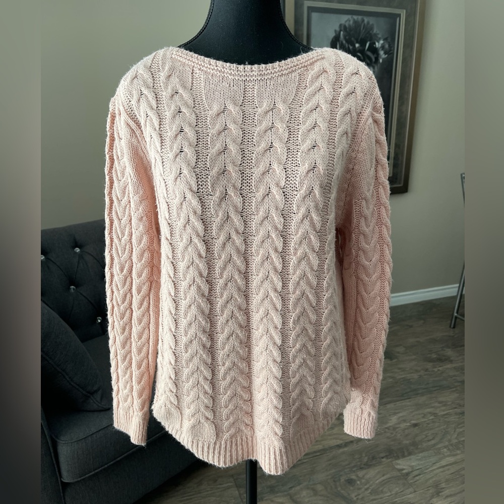 Boatneck Cable Knit Sweater